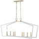 Lizabeth 8 Light 42.2 inch Matte White/Modern Gold Indoor Pendant Ceiling Light